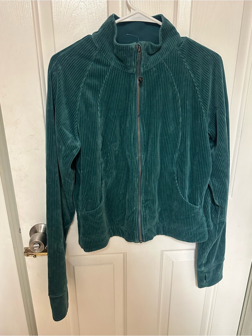 LULULEMON Women's Teal Corduroy Zip-Up Jacket